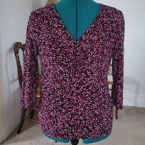 Pink Purple Black Paisley Petite Top
